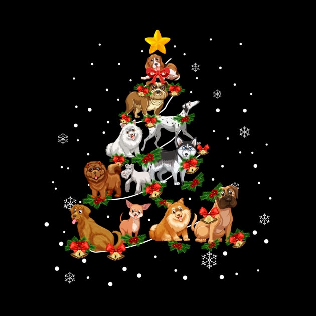 Dog Lover Christmas Tree for Men Women Kids by johnbbmerch