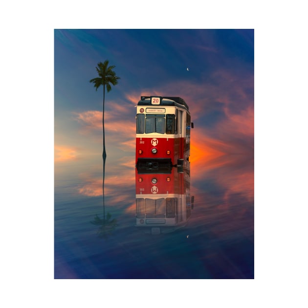 Tram over water by karadoc