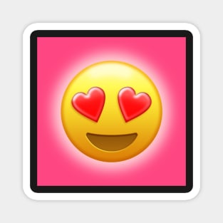 Smiling Face with Heart-Eyes Emoji | Pop Art Magnet