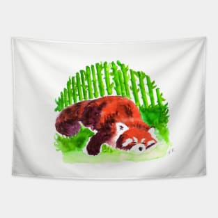 Sleeping Red Panda Tapestry