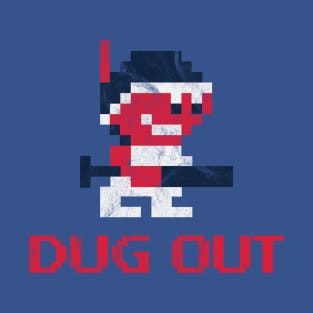 Cleveland Baseball Dug Out 8 Bit Retro T-Shirt