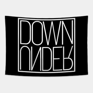 Down Under Upside Down Australia Souvenir Typography Gift Tapestry