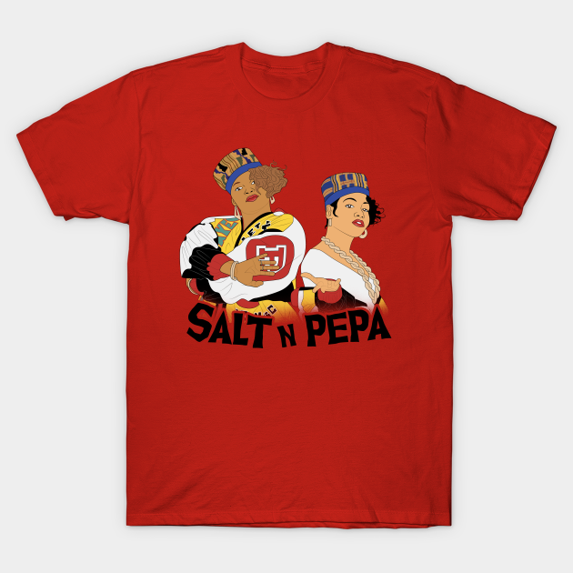1985 Salt n Pepa simple art - Black - T-Shirt