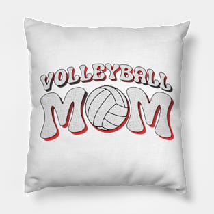 Volleyball Mom Halftone Retro Pillow