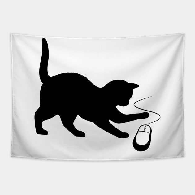 Cat and Mouse Game Tapestry by PenguinCornerStore