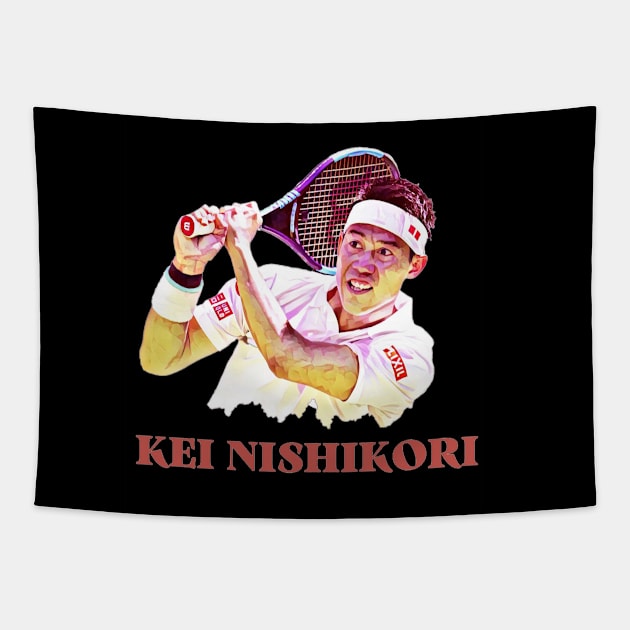 kei nishikori Tapestry by BorodinaAlen