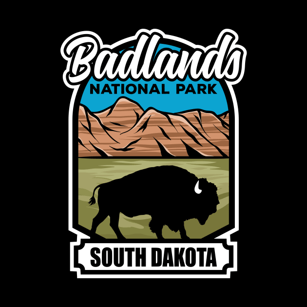 Badlands National Park South Dakota Bison by SouthDakotaGifts