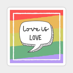 Love is love lgbt Magnet