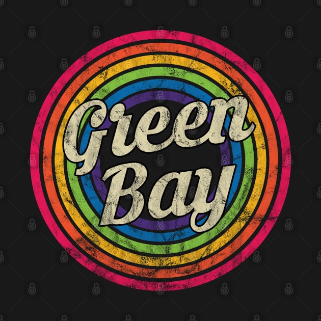 Green Bay - Retro Rainbow Faded-Style by MaydenArt