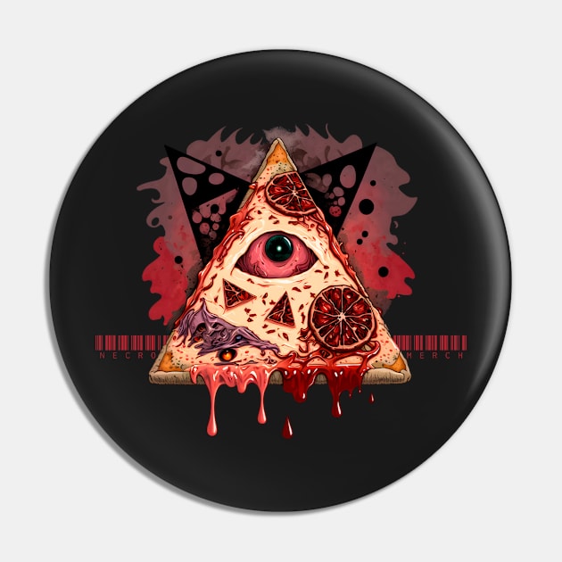 Illuminacheese Pizza - Necro Merch Pin by NecroMerch