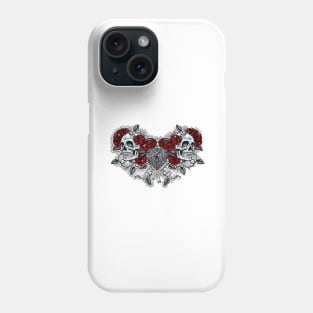 Skull with Roses Phone Case
