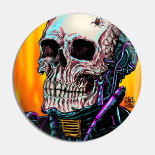 Cyborg Skull Pin