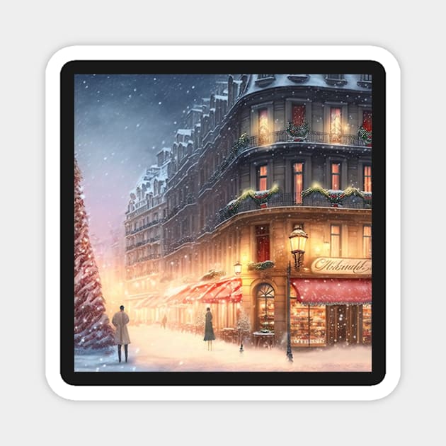 Christmas in town square VIII Magnet by RoseAesthetic