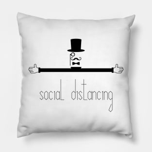 Social distancing during virus outbreak sign Pillow