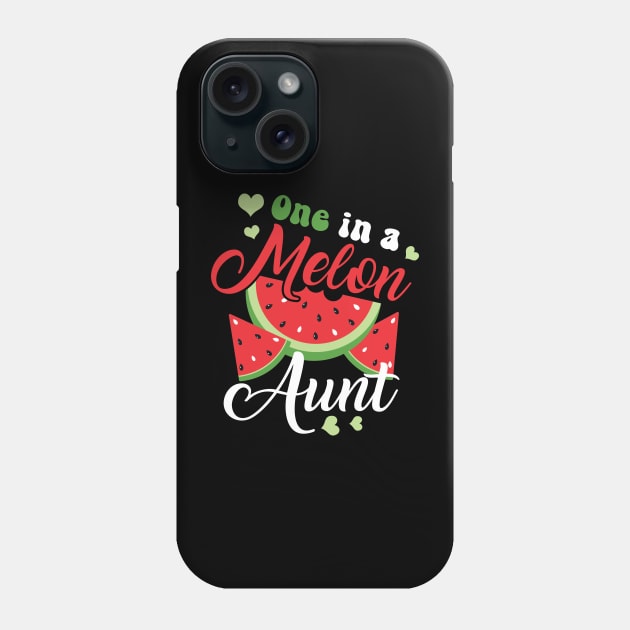 One in a Melon Aunt Birthday Party Matching Family Group Phone Case by ArtbyJester