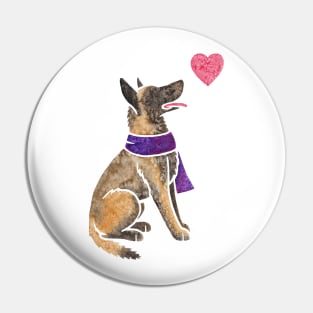 Watercolour Malinois Pin