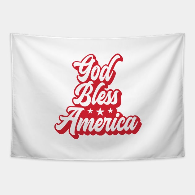 God Bless America - Red Tapestry by jeradsdesign