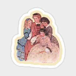 Jessie Willcox Smith - Little Women - Meg, Jo, Beth and Amy Magnet