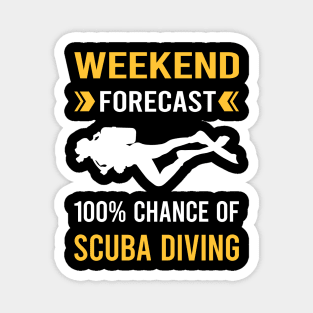 Weekend Forecast Scuba Diving Diver Magnet