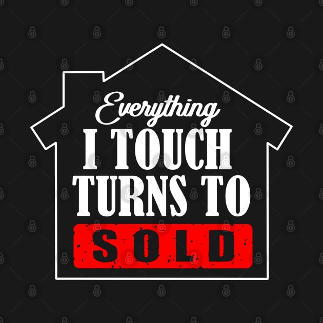 Realtor Gift Print Real Estate Agent Advertising Sold Print by Linco