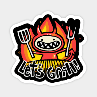 Let's Grill Magnet