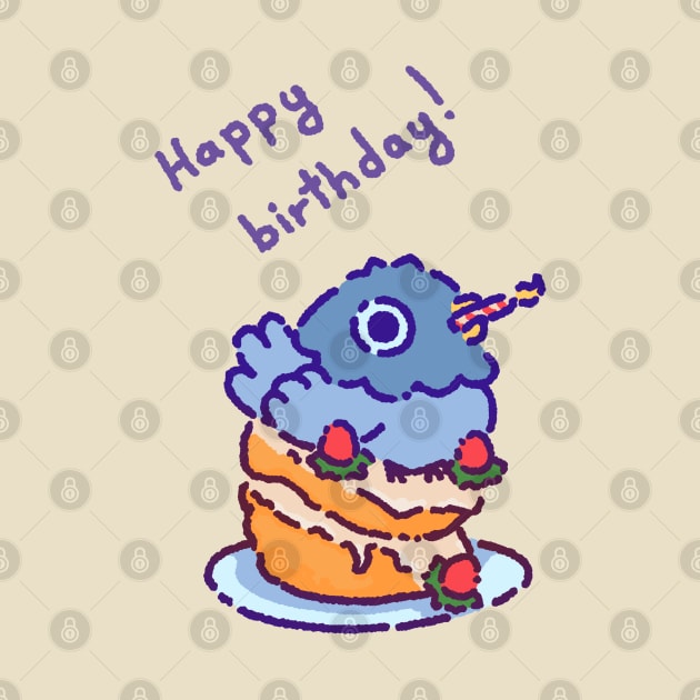 Happy birthday pigeon by Tinyarts