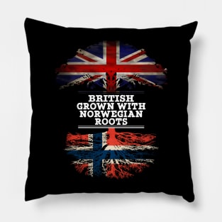 British Grown With Norwegian Roots - Gift for Norwegian With Roots From Norway Pillow