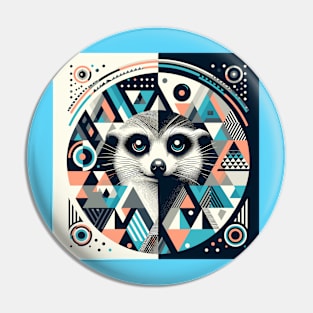 Abstract Animal Meerkat 2 Pin