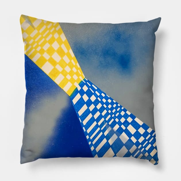 Yellow Sky Pillow by TheRexEffect