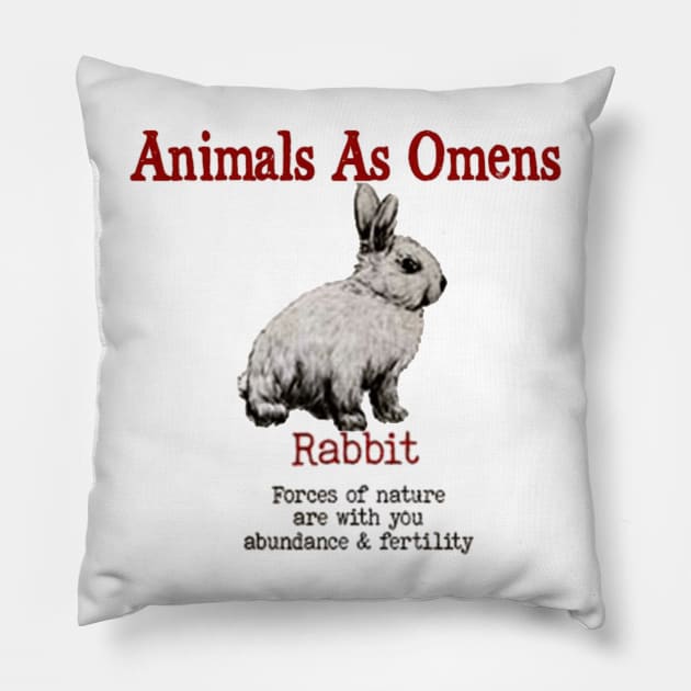 ANIMAL OMEN RABBIT Pillow by RangerScots