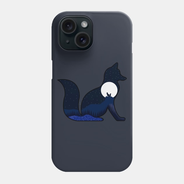 Night Fox Phone Case by ChrisWilson