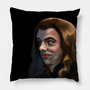 Oil pastel portrait Pillow