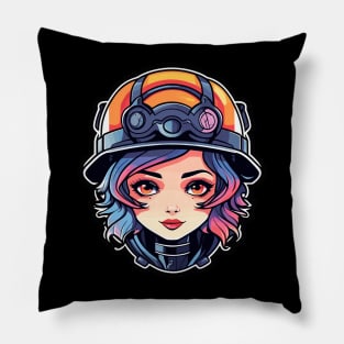 Firefighter Illustration Pillow