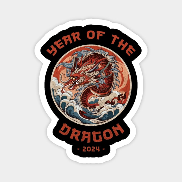 Year Of The Dragon 2024 Magnet by Andriaisme