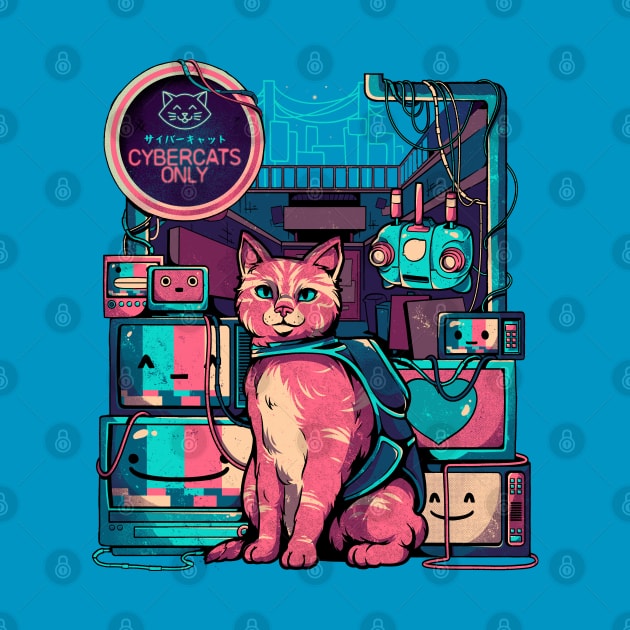Cybercats Only - Funny Cat Geek Gift by eduely