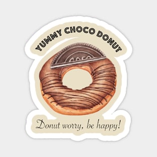 Yummy Choco Donut Magnet