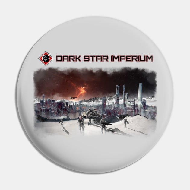 Dark Star Imperium - Crimson Citadel w/Text Pin by xFirestormx