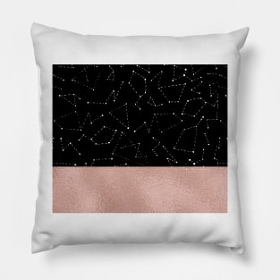 Rose gold starry night II Pillow