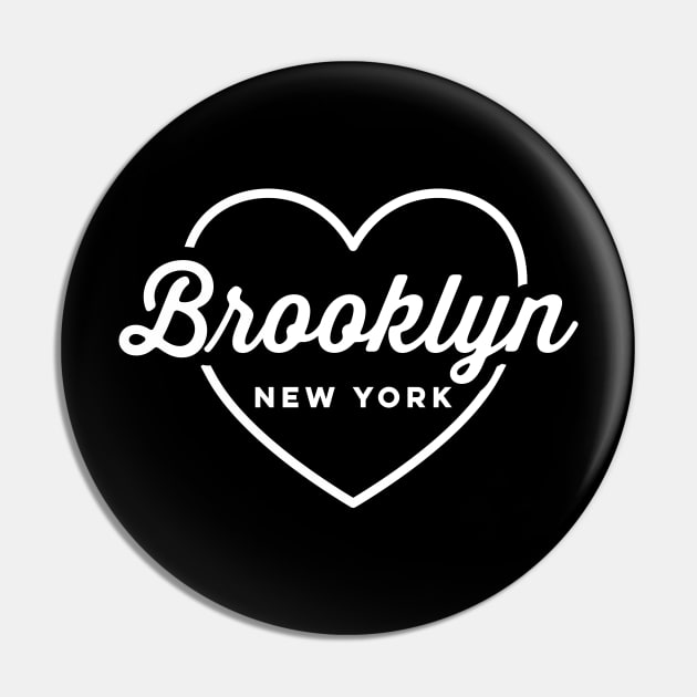 Brooklyn New York Love Pin by DetourShirts