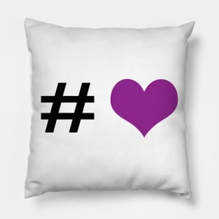 Hashtag purple heart Pillow