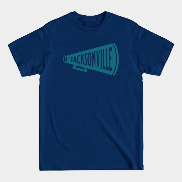 Discover Vintage Megaphone - Jacksonville Jaguars (Blue Jacksonville Wordmark) - Jacksonville Jaguars - T-Shirt