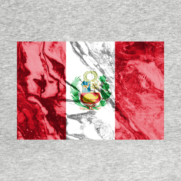 Flag Of Peru Marble Texture Peru Kids T Shirt Teepublic