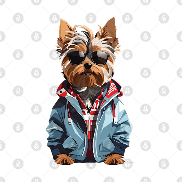 Yorkshire Terrier With Sunglasses by Graceful Designs