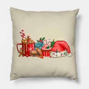 Hot Coco Cupcakes and Santa Hat Pillow