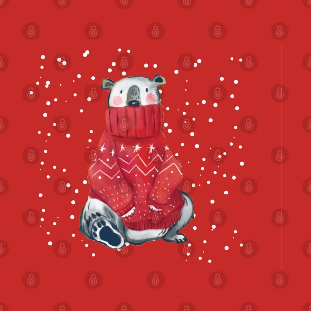 Happy winter - freezing bear by Octagon