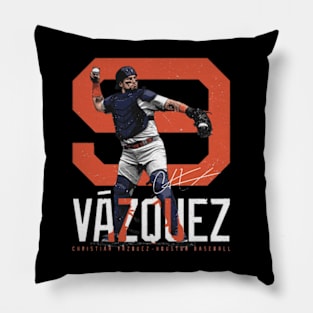 Christian Vazquez Houston Bold Number Pillow