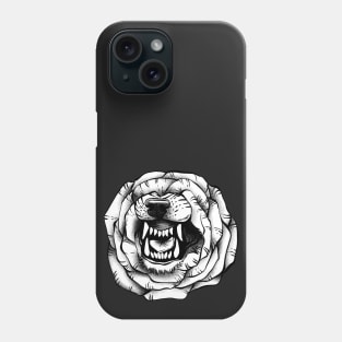 Wolf growl rose Phone Case