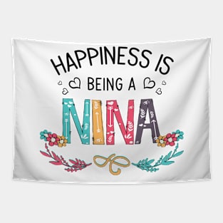 Happiness Is Being A Nina Wildflowers Valentines Mothers Day Tapestry