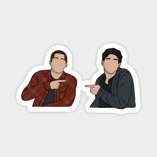 Stiles Stilinski - Scott McCall | Teen Wolf Magnet by hereidrawagain