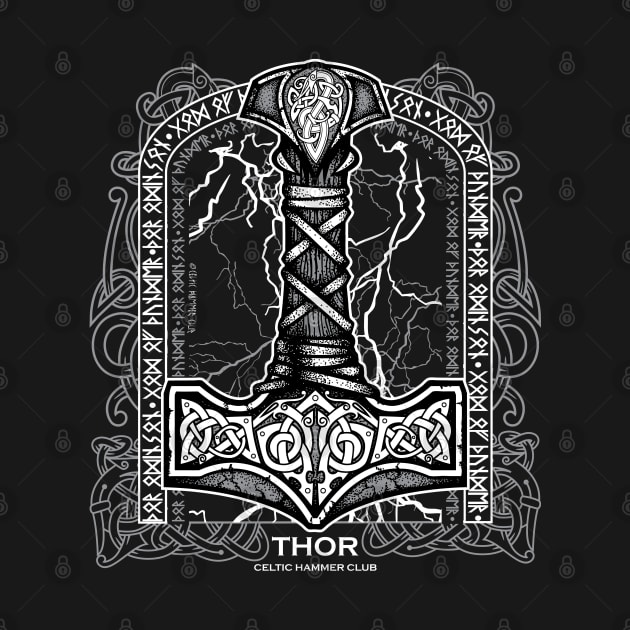 Thor Odinson, God of Thunder (Grayscale) by celtichammerclub